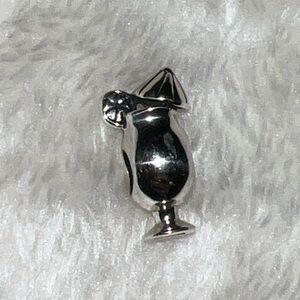 LK NW 🍹 STAMPED 925 STERLING SILVER TALL UMBRELLA DRINK COCKTAIL BRACELET CHARM